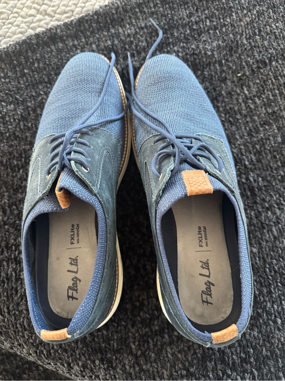 Flag Ltd. Men’s Blue Lace-Up Derby Shoes